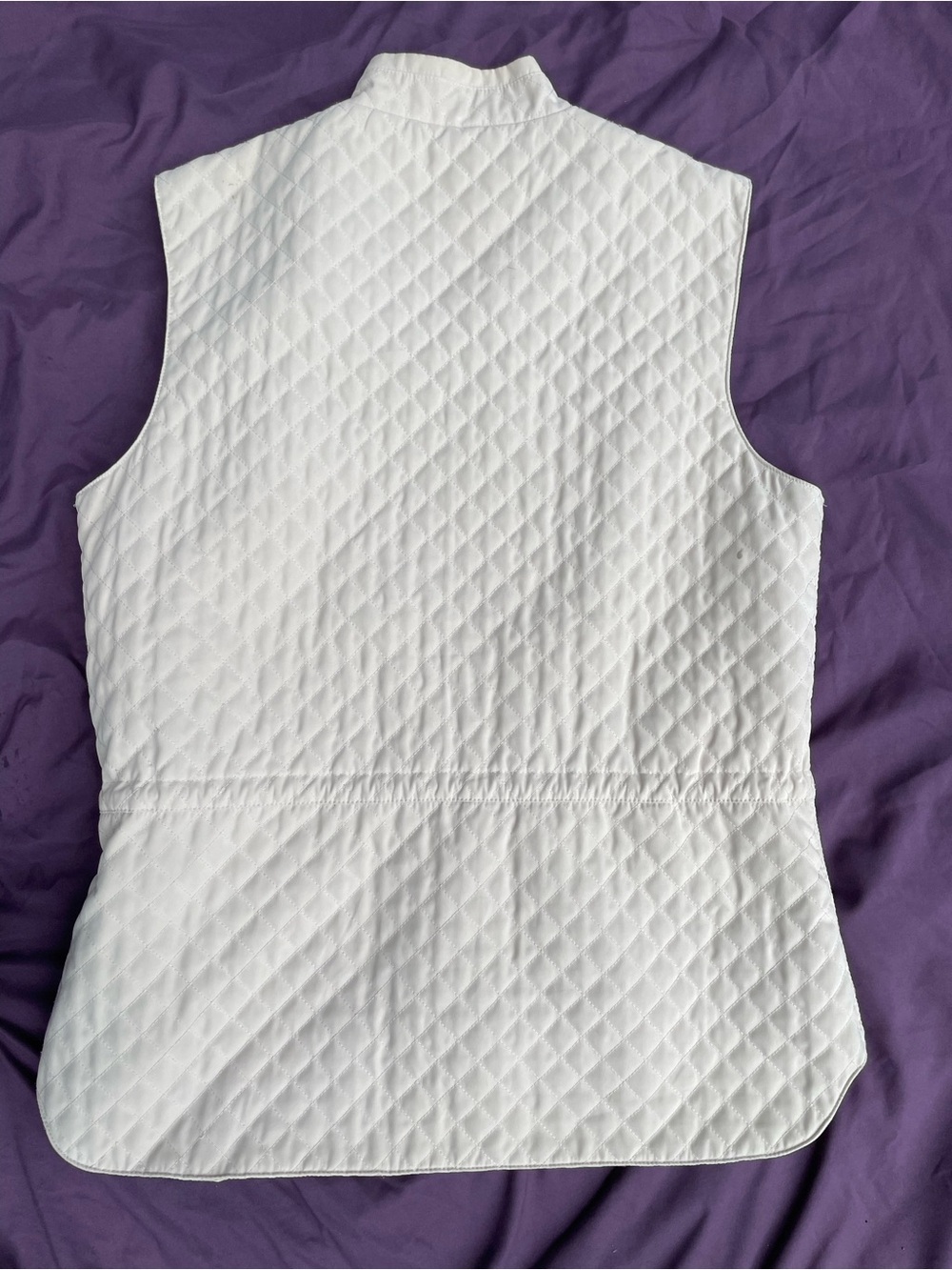 Talbots Cream Quilted Zip-Up Vest - Picture 4 of 4